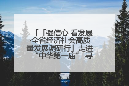 「强信心 看发展·全省经济社会高质量发展调研行」走进“中华第一庙” 寻根伏羲 祭祖龙城