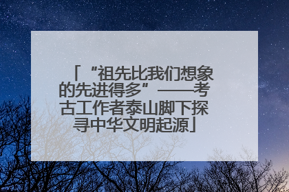 “祖先比我们想象的先进得多”——考古工作者泰山脚下探寻中华文明起源
