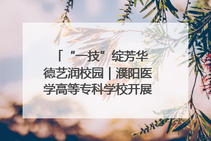 “一技”绽芳华 德艺润校园｜濮阳医学高等专科学校开展丰富多彩的职业教育活动周主题活动