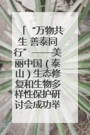 “万物共生 善泰同行”——美丽中国（泰山）生态修复和生物多样性保护研讨会成功举办