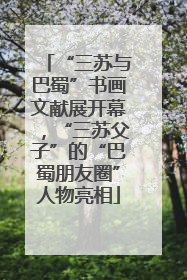 “三苏与巴蜀”书画文献展开幕，“三苏父子”的“巴蜀朋友圈”人物亮相