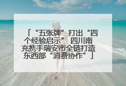“五张牌”打出“四个经验启示” 四川南充携手瑞安市全链打造东西部“消费协作”