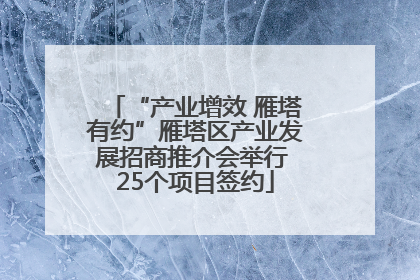 “产业增效 雁塔有约”雁塔区产业发展招商推介会举行 25个项目签约