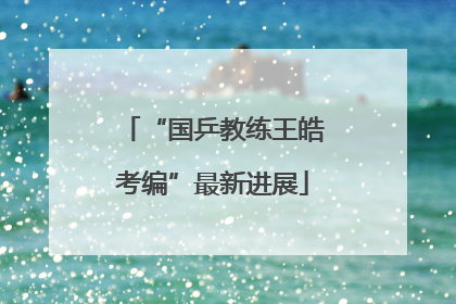 “国乒教练王皓考编”最新进展
