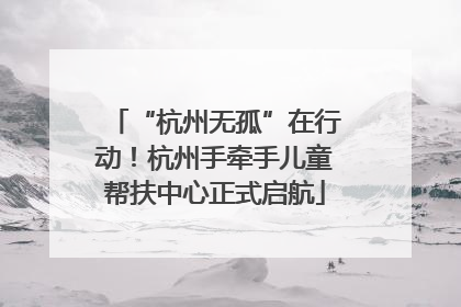 “杭州无孤”在行动！杭州手牵手儿童帮扶中心正式启航