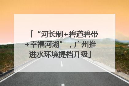 “河长制+碧道碧带+幸福河湖”，广州推进水环境提档升级