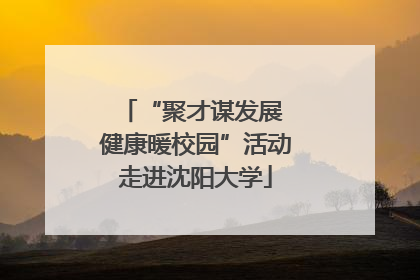 “聚才谋发展 健康暖校园”活动走进沈阳大学