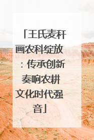 王氏麦秆画农科绽放：传承创新 奏响农耕文化时代强音