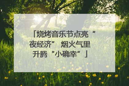 烧烤音乐节点亮“夜经济” 烟火气里升腾“小确幸”