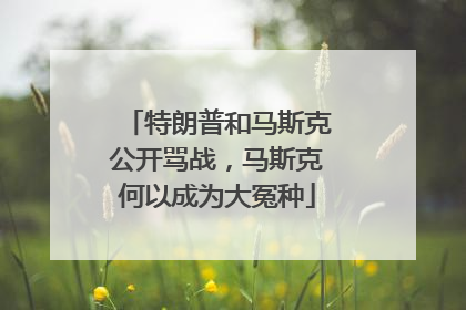 特朗普和马斯克公开骂战，马斯克何以成为大冤种