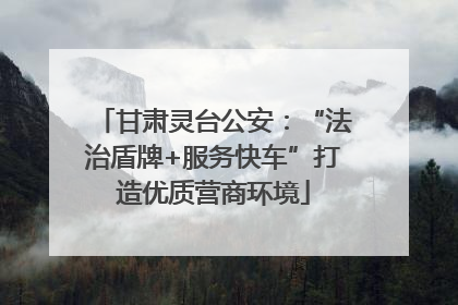 甘肃灵台公安：“法治盾牌+服务快车”打造优质营商环境