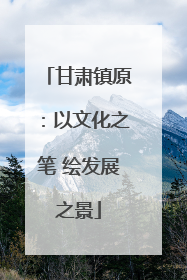 甘肃镇原：以文化之笔 绘发展之景