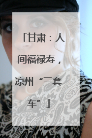 甘肃：人间福禄寿，凉州“三套车”