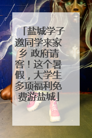 盐城学子邀同学来家乡 政府请客！这个暑假，大学生多项福利免费游盐城
