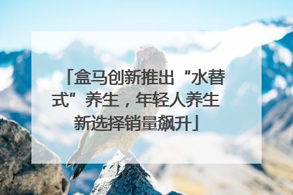 盒马创新推出“水替式”养生，年轻人养生新选择销量飙升