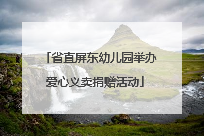 省直屏东幼儿园举办爱心义卖捐赠活动