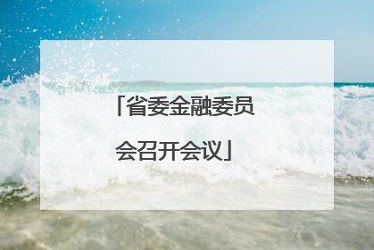 省委金融委员会召开会议