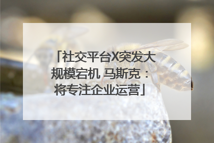 社交平台X突发大规模宕机 马斯克：将专注企业运营