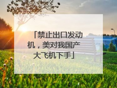 禁止出口发动机，美对我国产大飞机下手