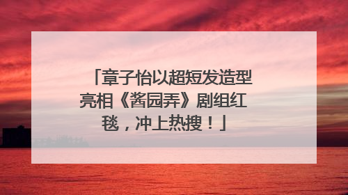 章子怡以超短发造型亮相《酱园弄》剧组红毯，冲上热搜！