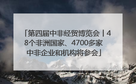 第四届中非经贸博览会丨48个非洲国家、4700多家中非企业和机构将参会