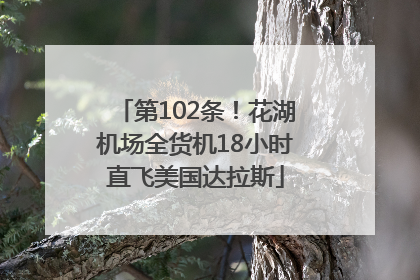 第102条！花湖机场全货机18小时直飞美国达拉斯