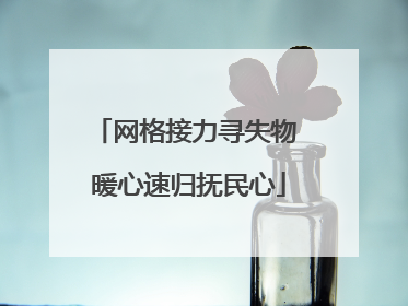 网格接力寻失物 暖心速归抚民心