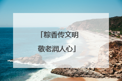 粽香传文明 敬老润人心