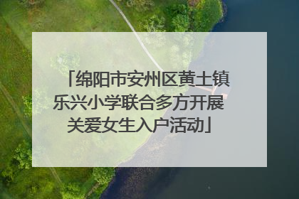 绵阳市安州区黄土镇乐兴小学联合多方开展关爱女生入户活动