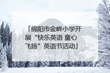 绵阳市金峰小学开展“快乐英语 童心飞扬”英语节活动