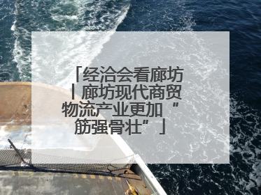 经洽会看廊坊丨廊坊现代商贸物流产业更加“筋强骨壮”