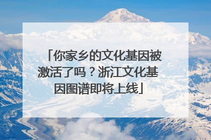 你家乡的文化基因被激活了吗？浙江文化基因图谱即将上线