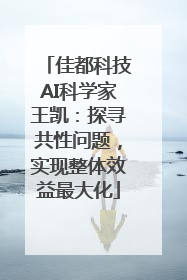 佳都科技AI科学家王凯：探寻共性问题，实现整体效益最大化