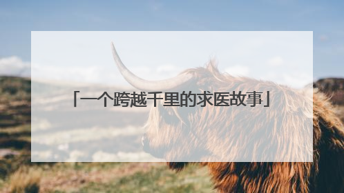 一个跨越千里的求医故事