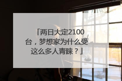 两日大定2100台，梦想家为什么受这么多人青睐？