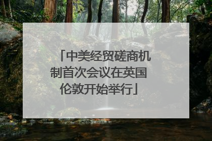 中美经贸磋商机制首次会议在英国伦敦开始举行