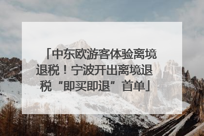 中东欧游客体验离境退税！宁波开出离境退税“即买即退”首单
