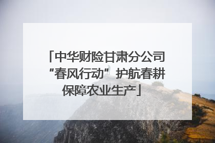 中华财险甘肃分公司“春风行动”护航春耕 保障农业生产
