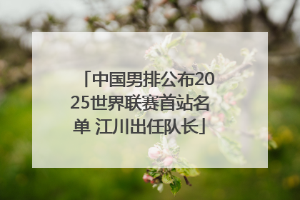 中国男排公布2025世界联赛首站名单 江川出任队长