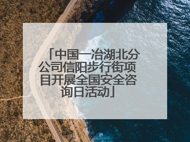 中国一冶湖北分公司信阳步行街项目开展全国安全咨询日活动