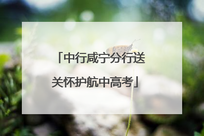 中行咸宁分行送关怀护航中高考