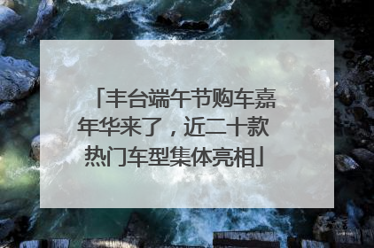 丰台端午节购车嘉年华来了，近二十款热门车型集体亮相