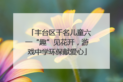 丰台区千名儿童六一“趣”见花开，游戏中学环保献爱心
