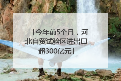 今年前5个月，河北自贸试验区进出口超300亿元