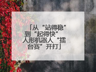 从“站得稳”到“起得快” 人形机器人“擂台赛”开打