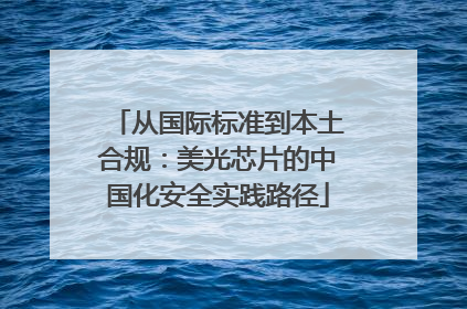 从国际标准到本土合规：美光芯片的中国化安全实践路径