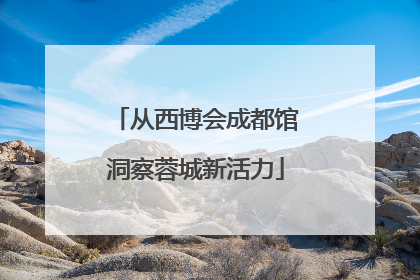 从西博会成都馆洞察蓉城新活力