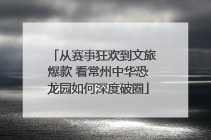 从赛事狂欢到文旅爆款 看常州中华恐龙园如何深度破圈