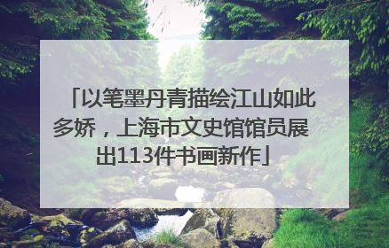 以笔墨丹青描绘江山如此多娇，上海市文史馆馆员展出113件书画新作