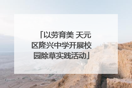 以劳育美 天元区隆兴中学开展校园除草实践活动